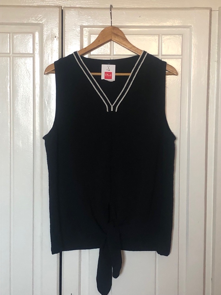 Pull sans manches bleu marine 
