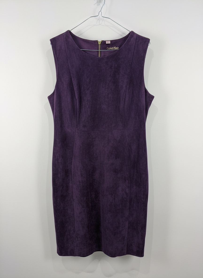 Robe aubergines velour Calvin Klein