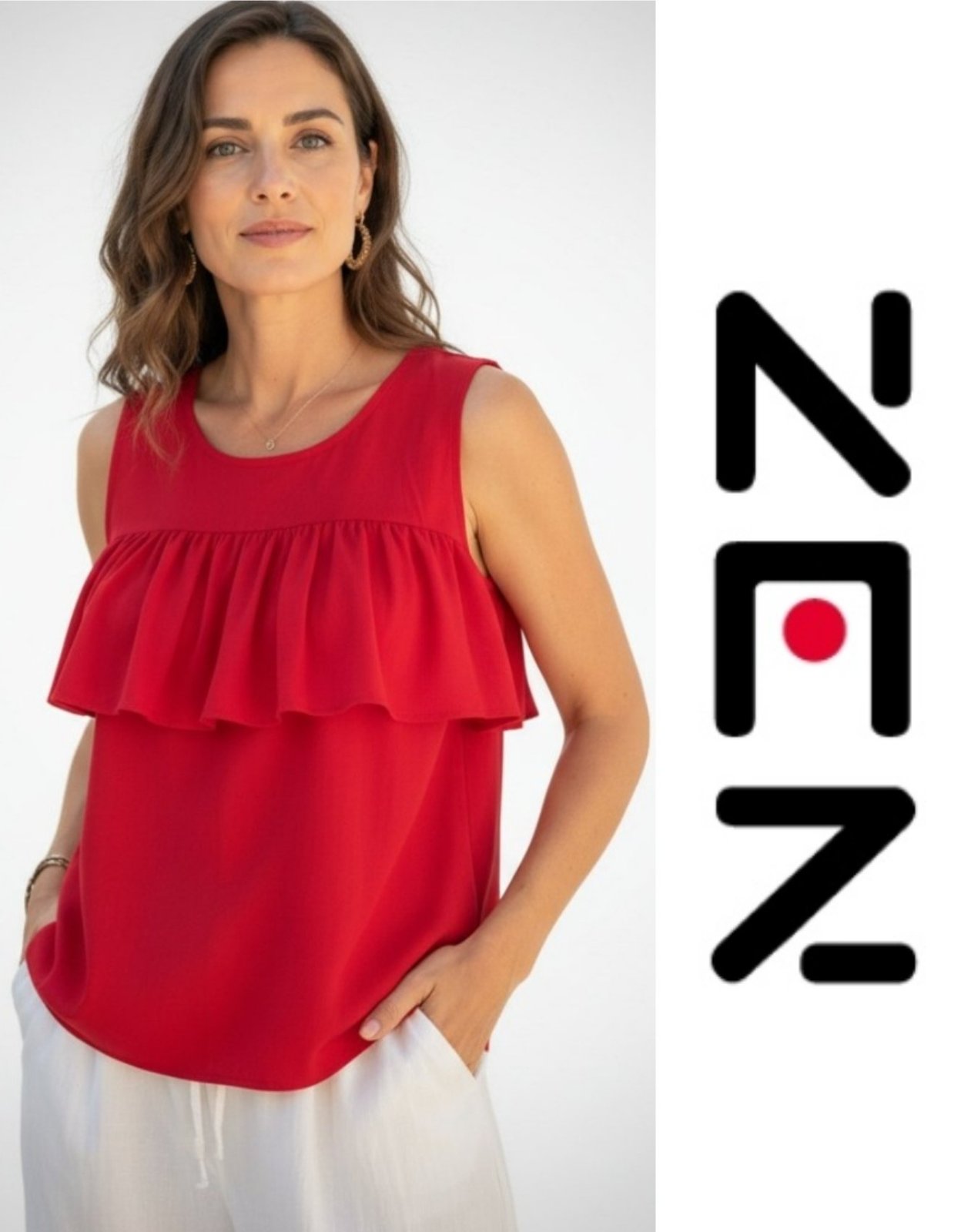 Joliiiiii haut Zen rouge vif T40 état neuf ❣️❣️ 