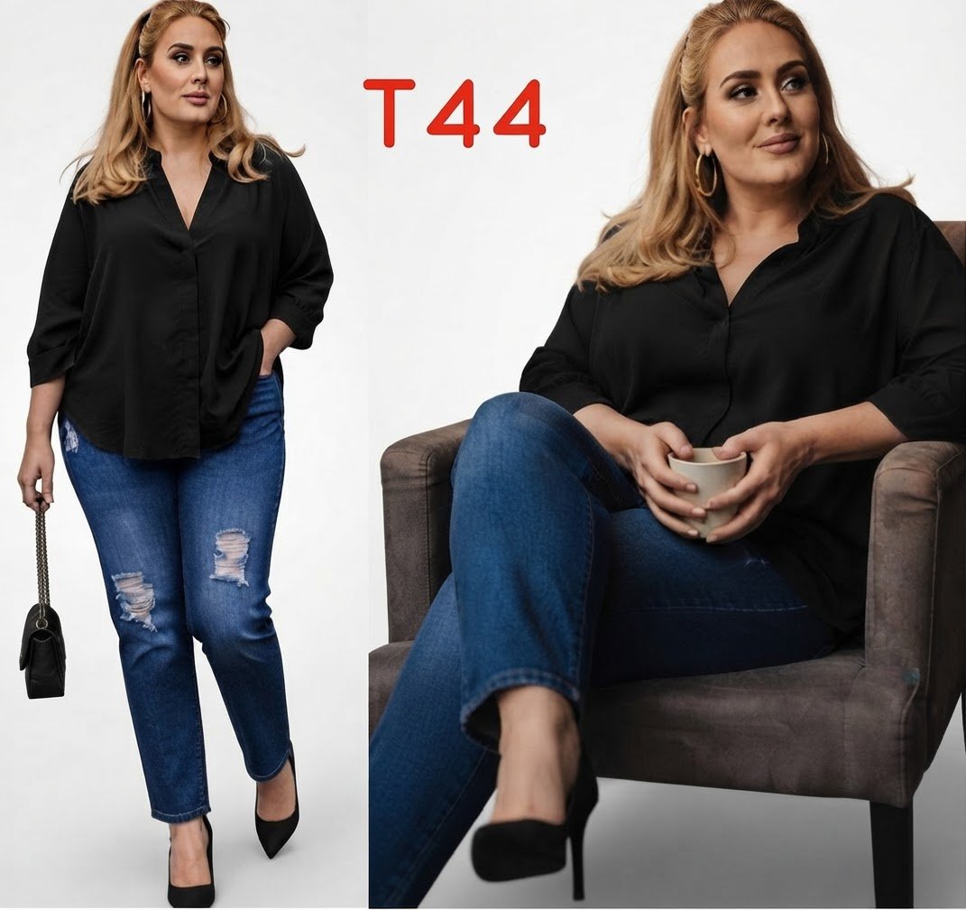 Joliiiiii jean T44 bleu foncé délavé déchiré élastiqué 💙💙 