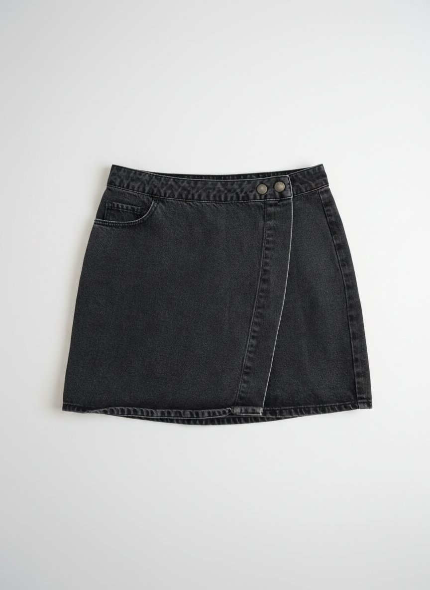 Jupe jean gris foncé 