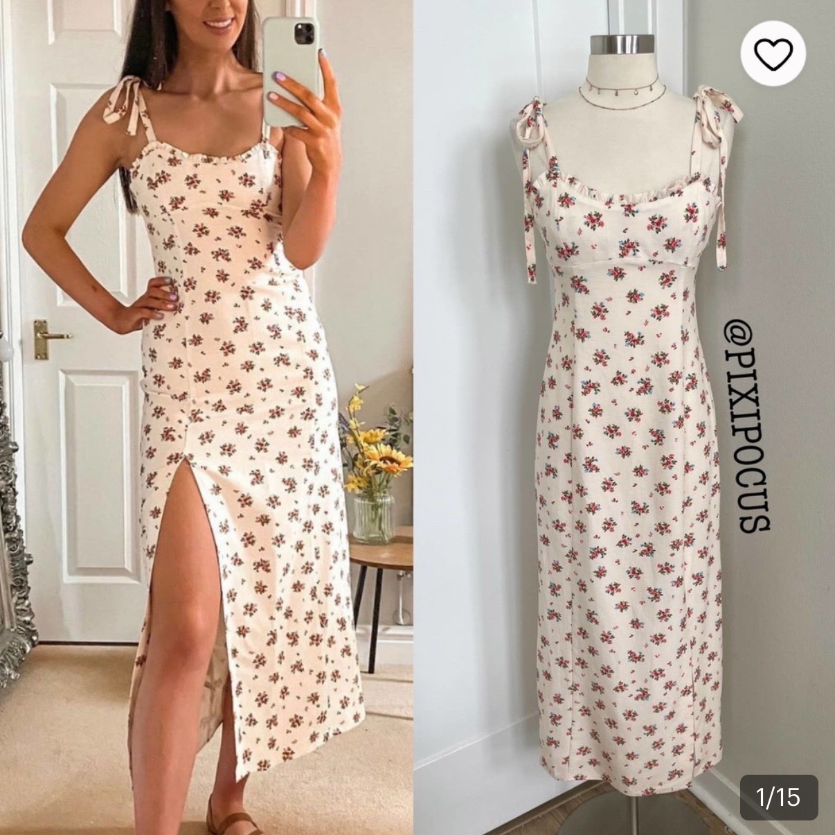 Cette robe longue à fleurs 