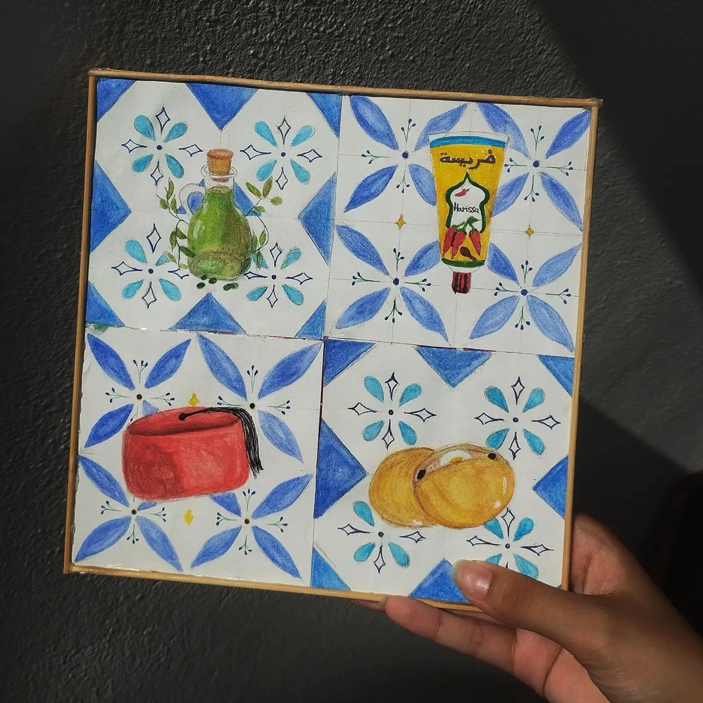 Tableau fait main.25/25cm