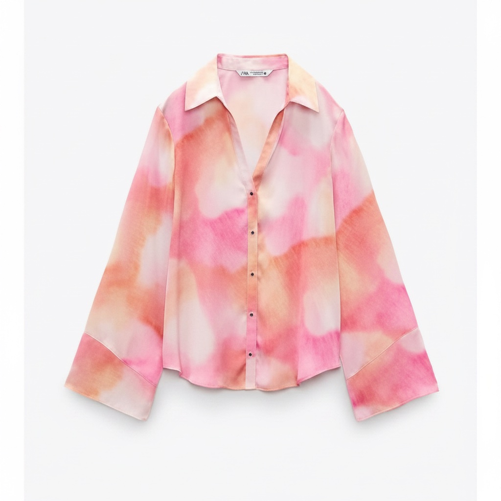 Chemise zara satin fluide 