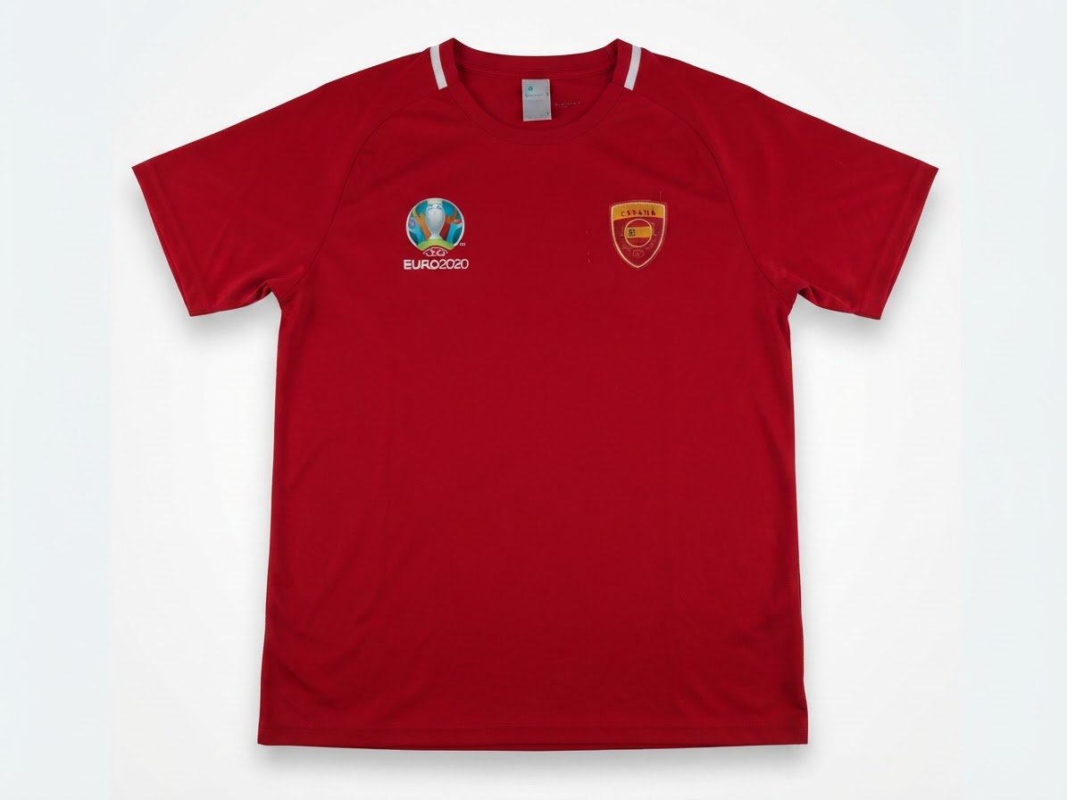 🇪🇸 T-shirt Espagne – UEFA EURO 2020 – Rouge – Très bon état