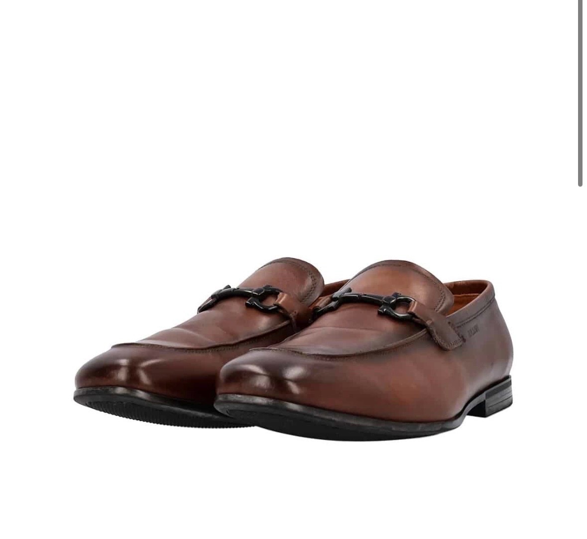 BALMAIN Leather loafers Brown