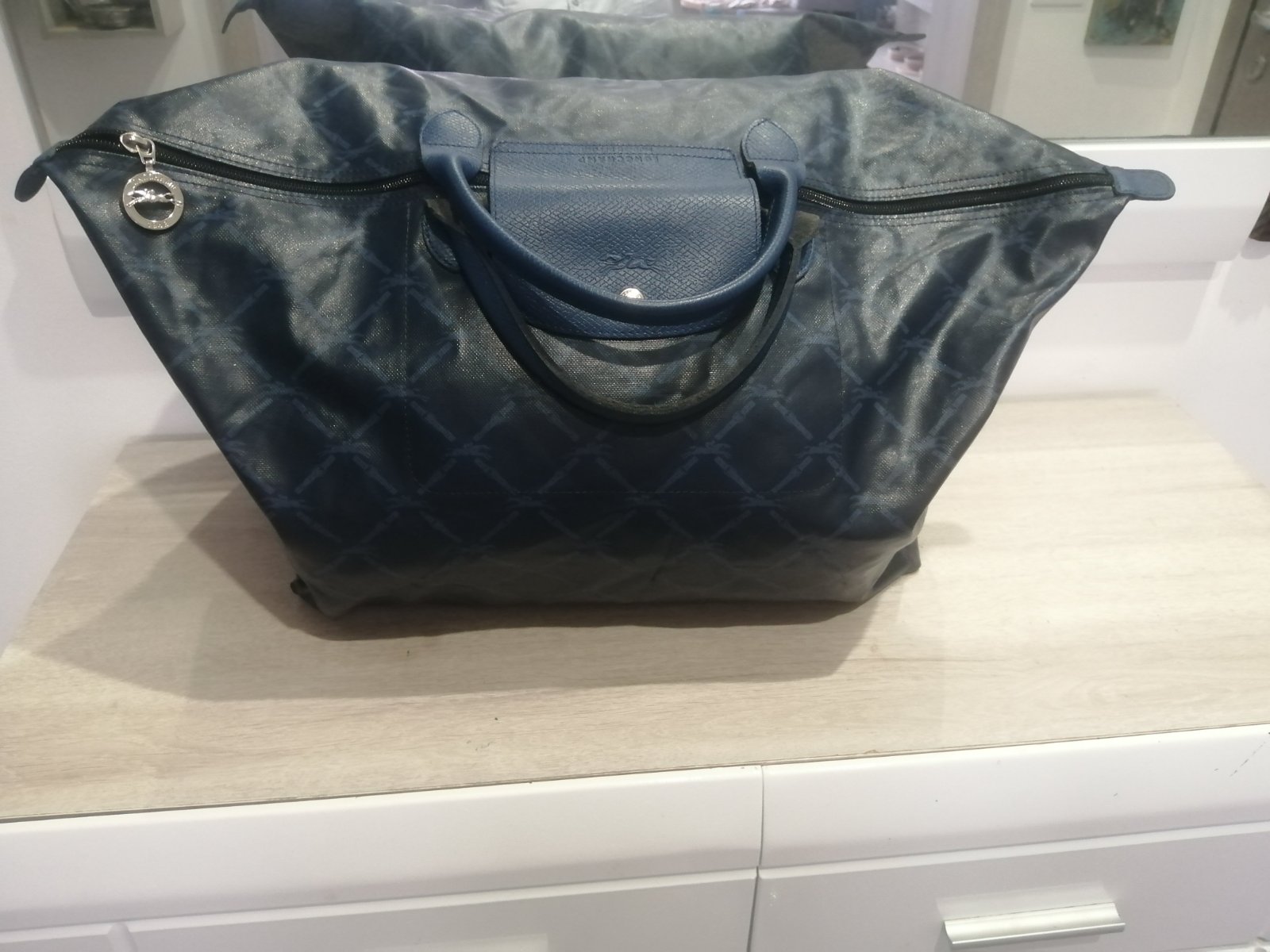Sac longchamp XL bleue marine