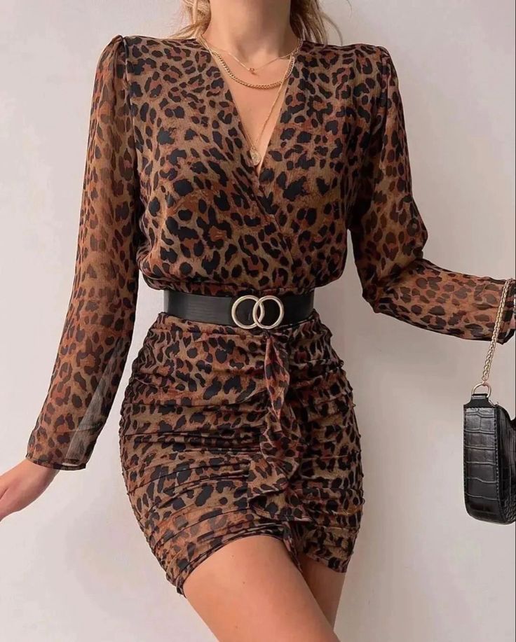 Robe ZARA XS léopard 