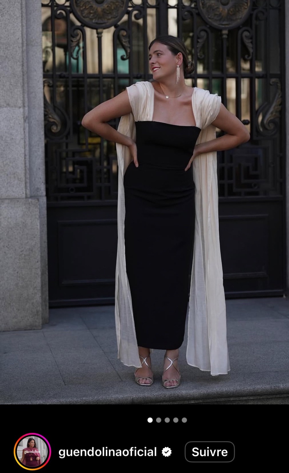 Elegante Robe Droite Noir taille 36-38