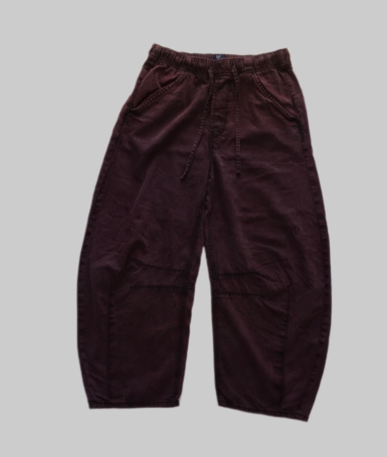 Jean barrel couleur burgundy 