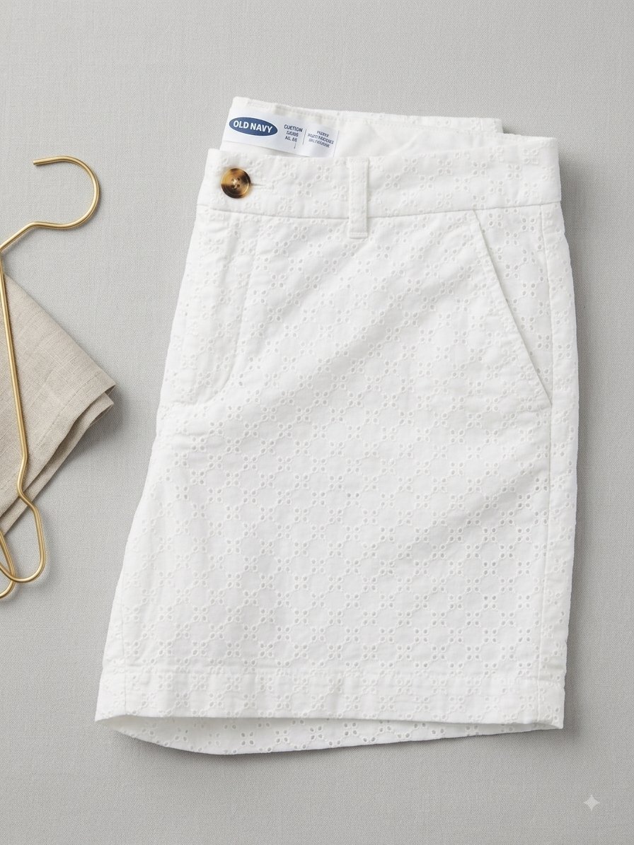 Superbe short d'été Old Navy en dentelle brodée pour un style chic et frais.