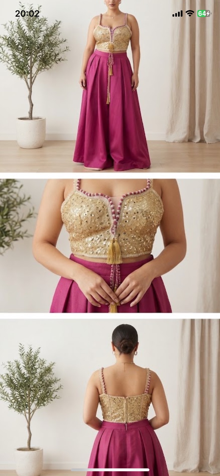 Magnifique tbaddila élégante aux tons doré et fuchsia, idéale pour une tenue de soirée raffinée et unique."