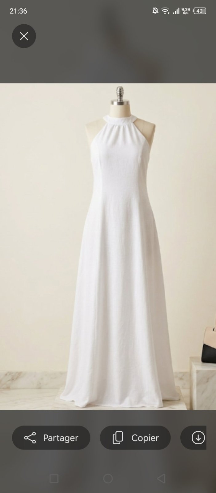 Robe longue blanche 
