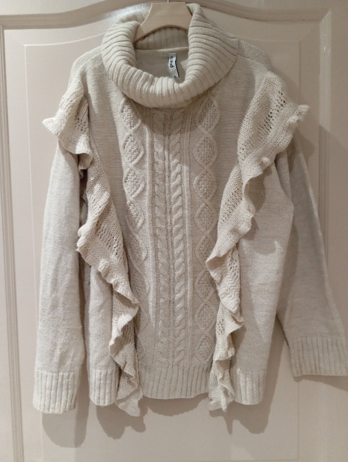 Pull en laine beige 