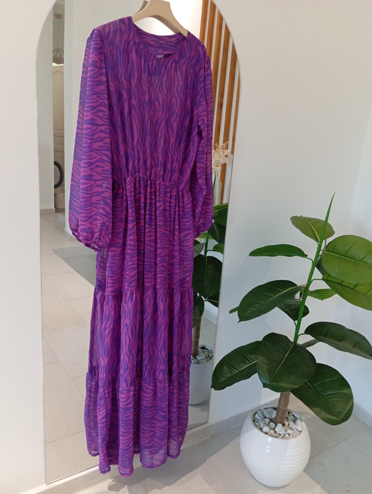 Robe voilée en mousseline 