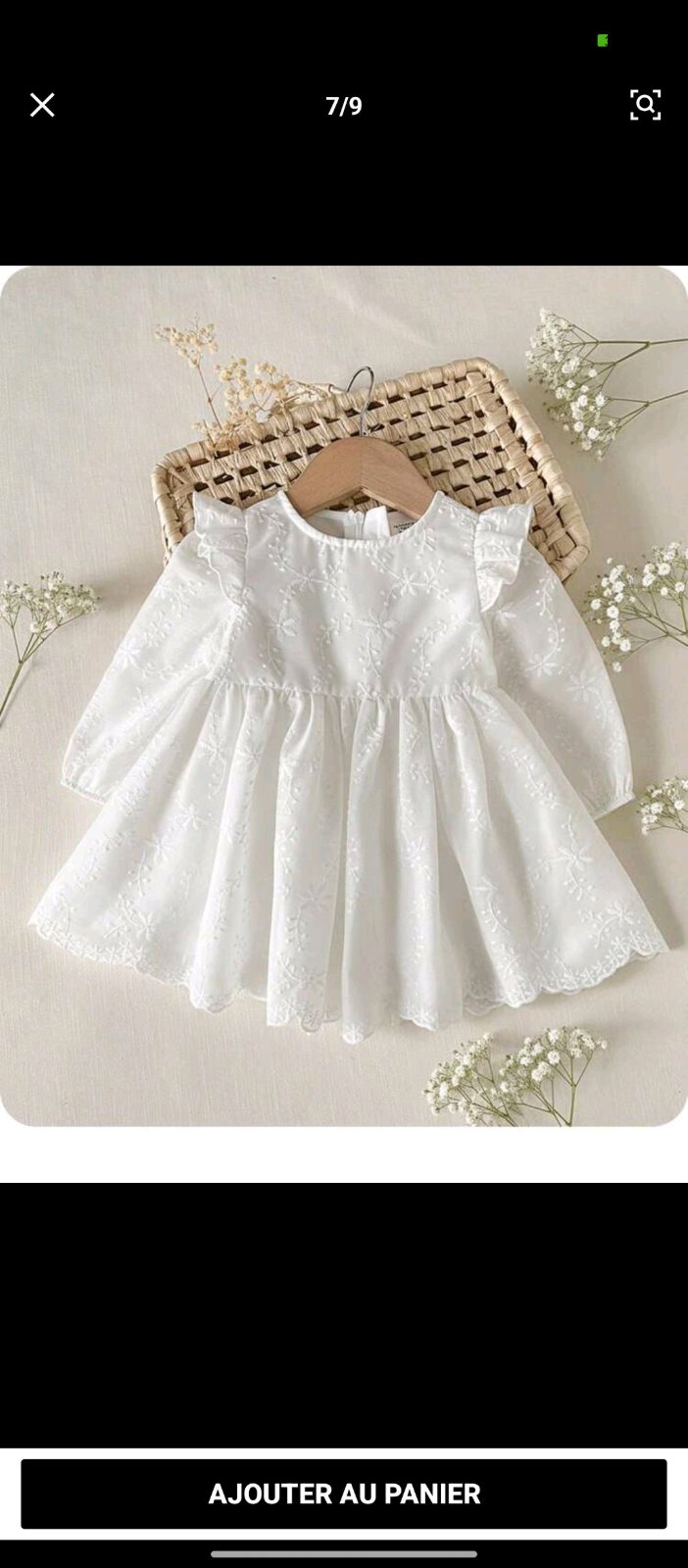 Robe bébé 3ayedi 1/3 mois 