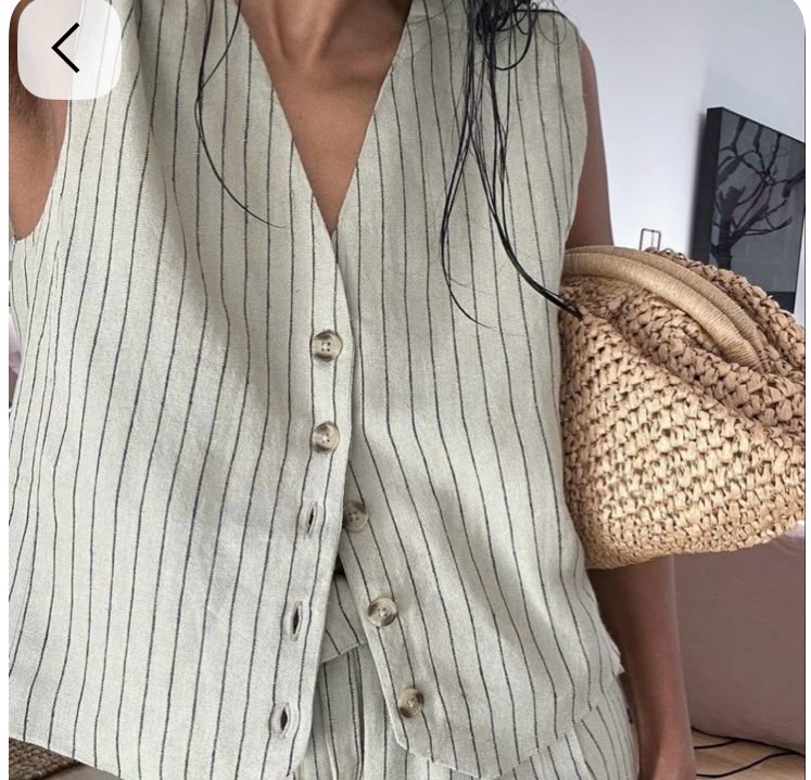 Veste sans manche en lin