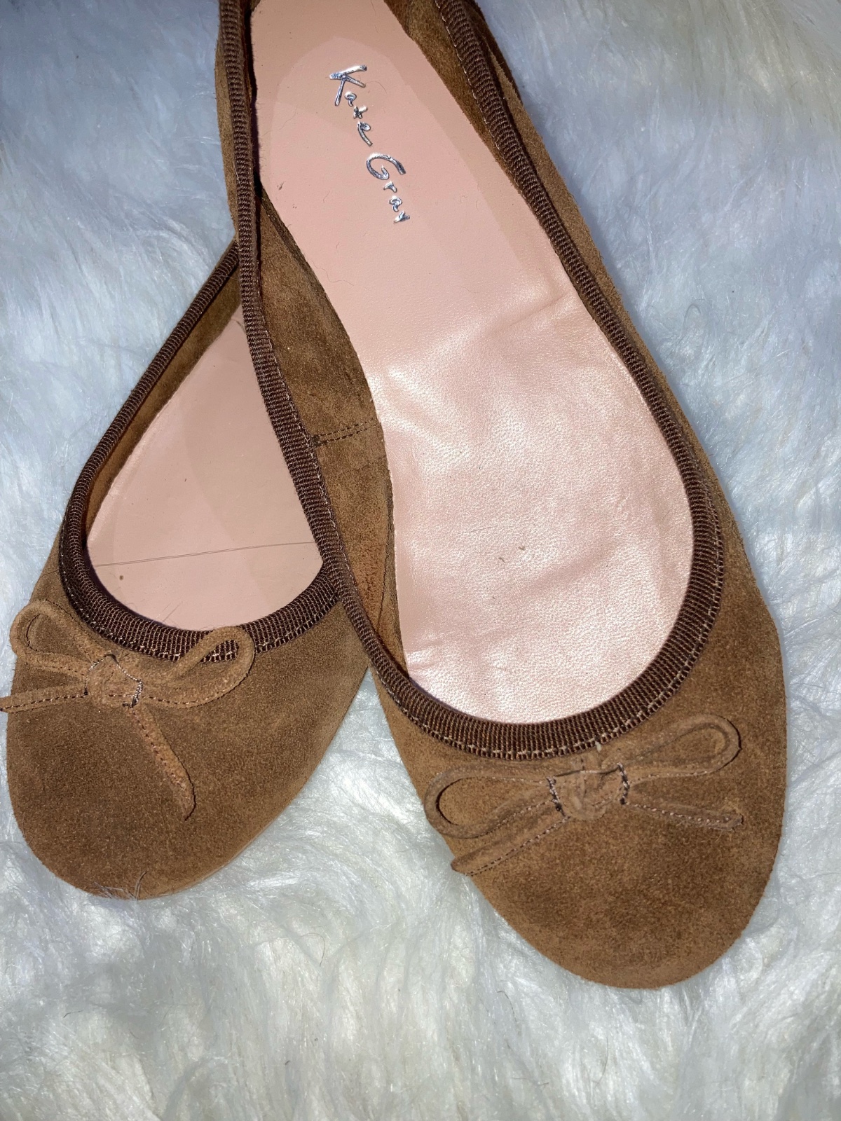 Ballerine cuir en camel