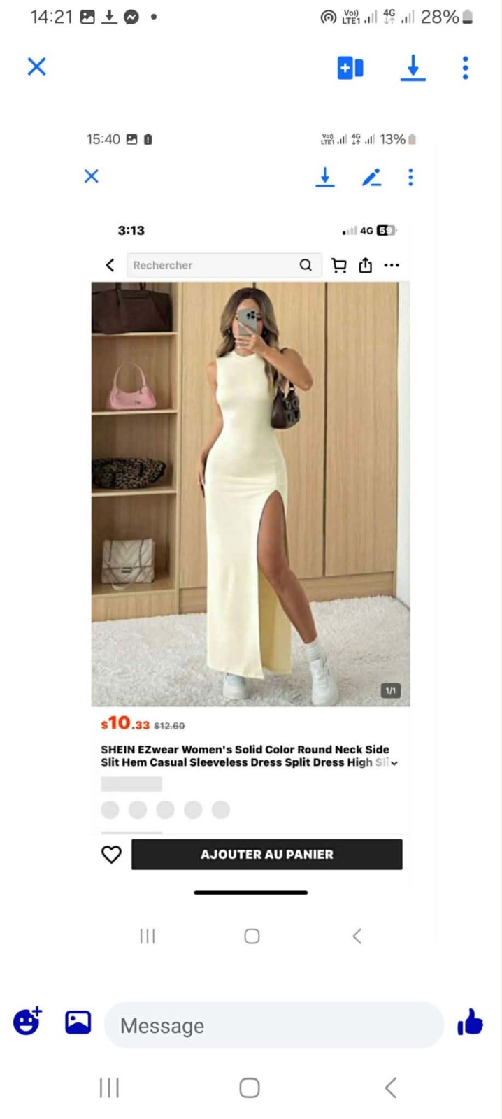 Robe beige 