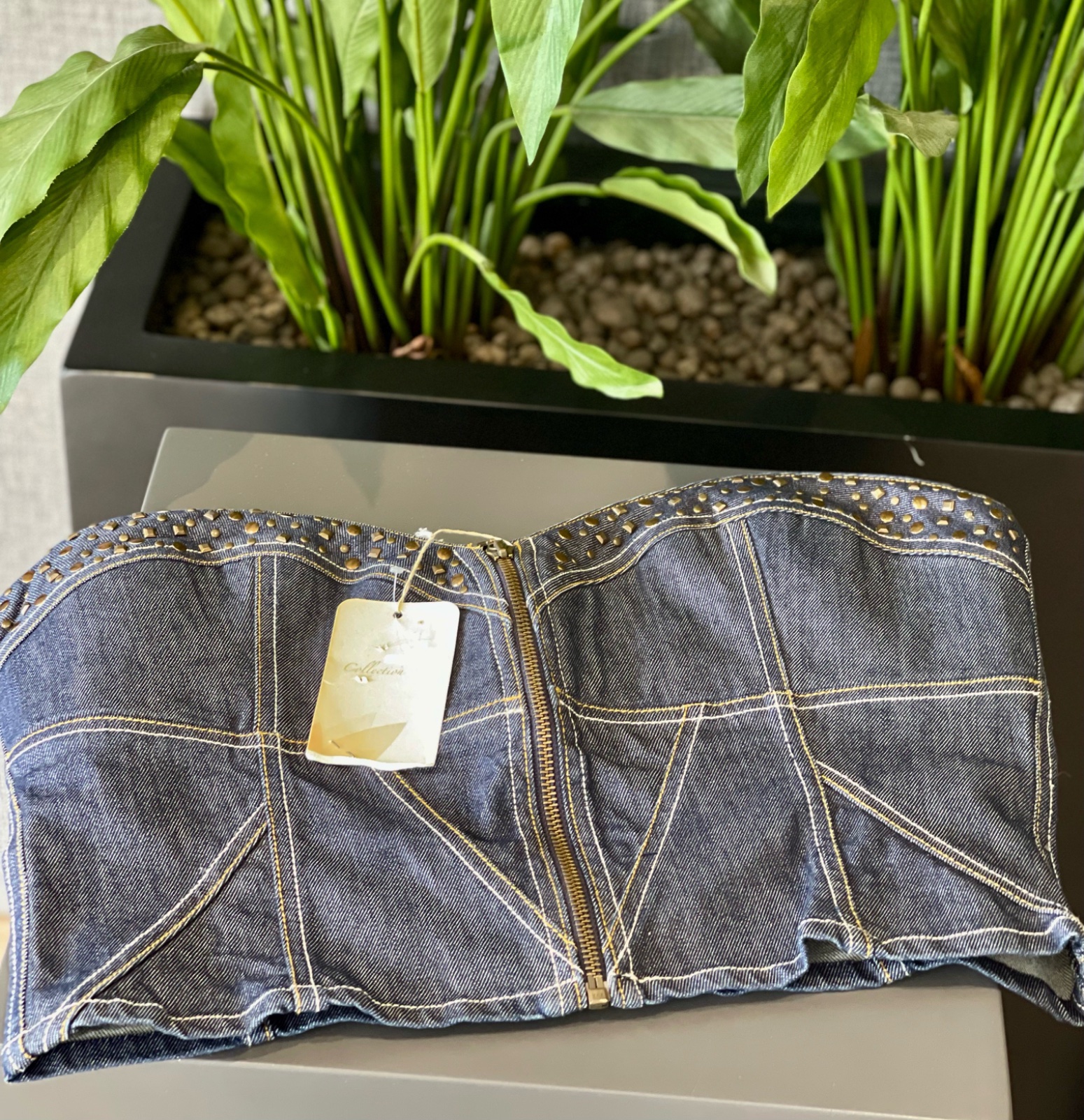 Bustier en jeans 