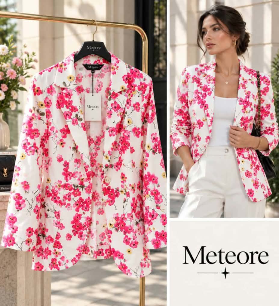  Blazer fleuri chic "Meteore" Made in Italy
