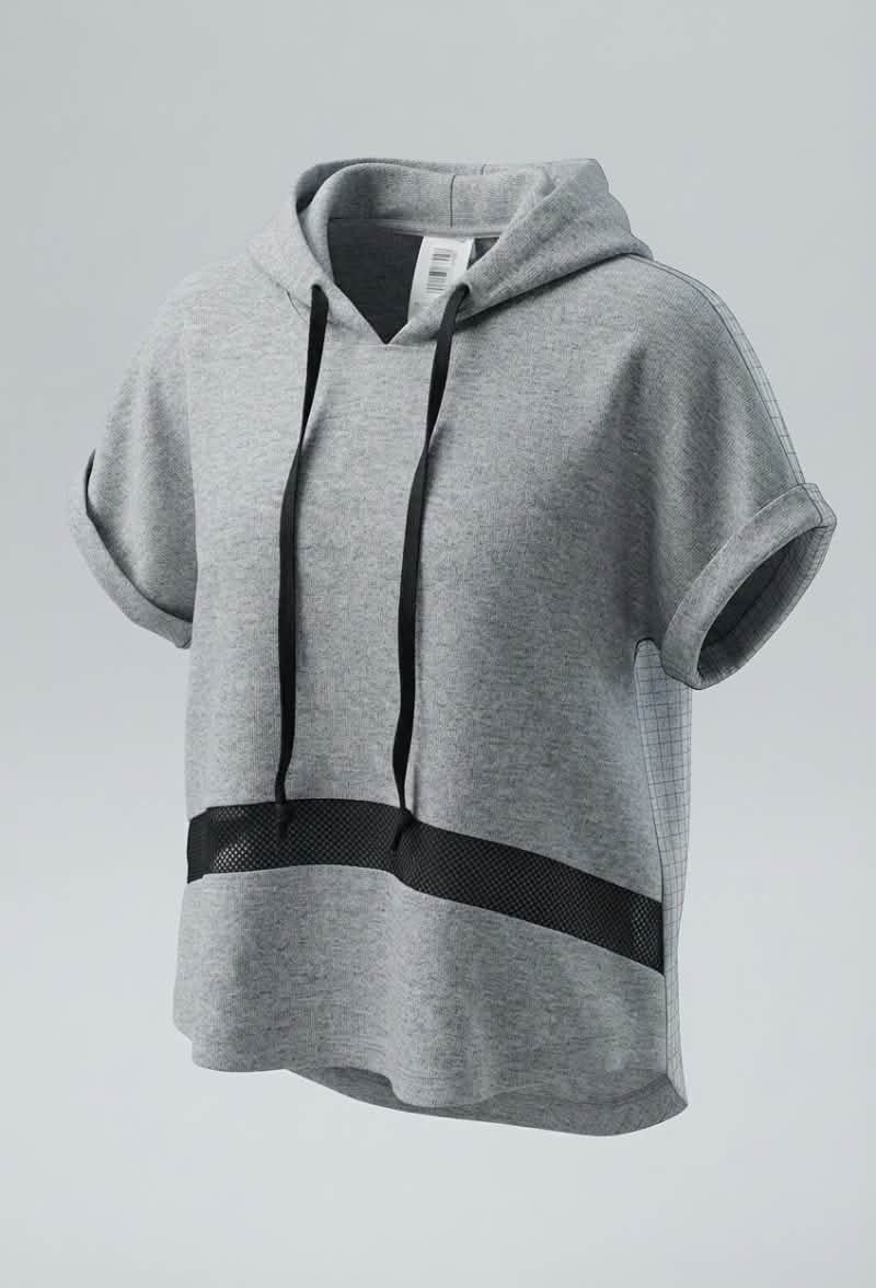 T-shirt à capuche gris Fit & Move