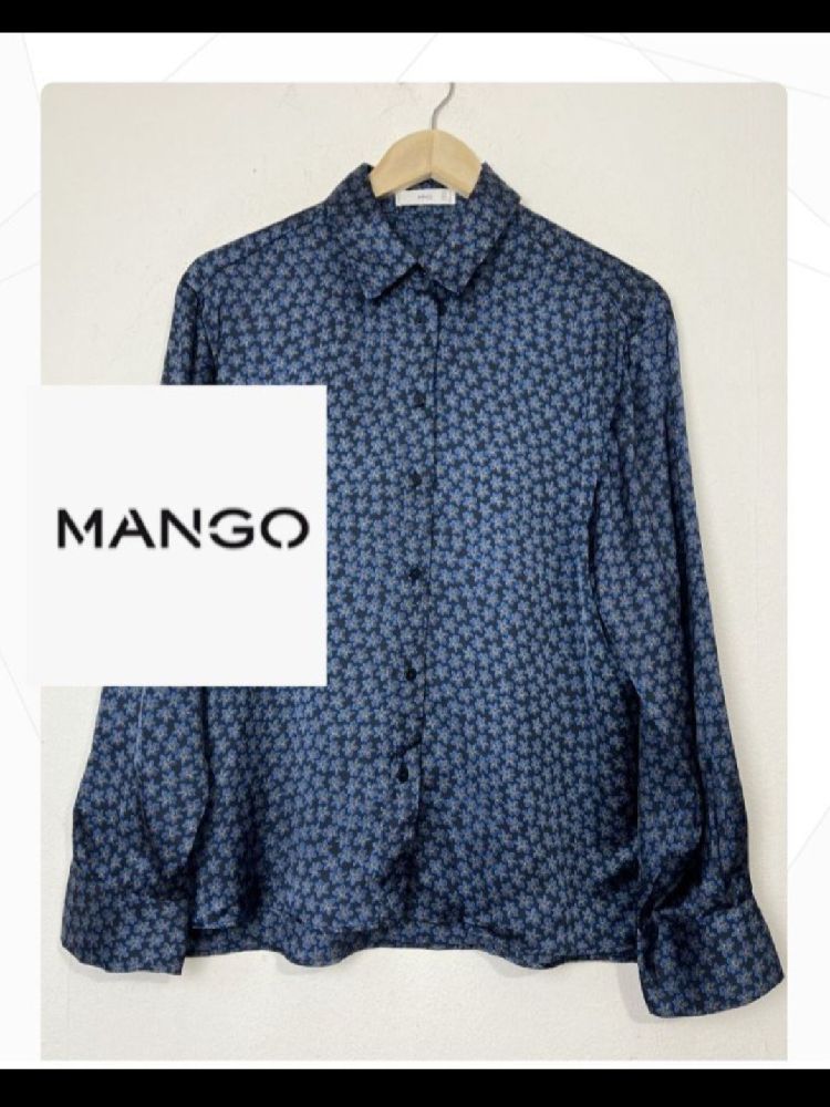 Chemise satinée Mango comme neuf sans défaut ✨️💙✨️ Lتلبس حتى 