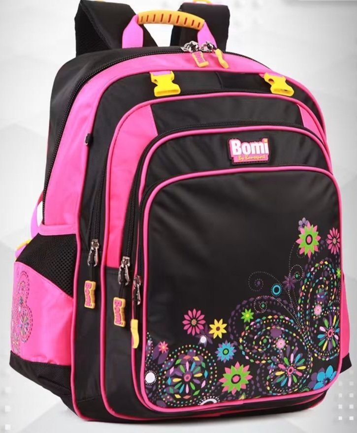 Cartable Bomi rose et noir
