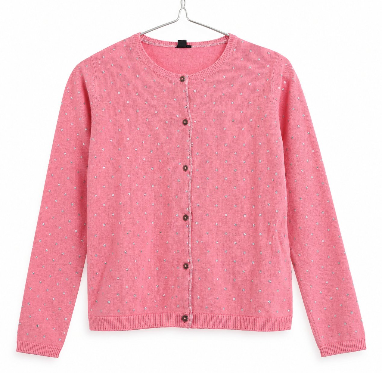 Gilet fille rose à détails brillants 