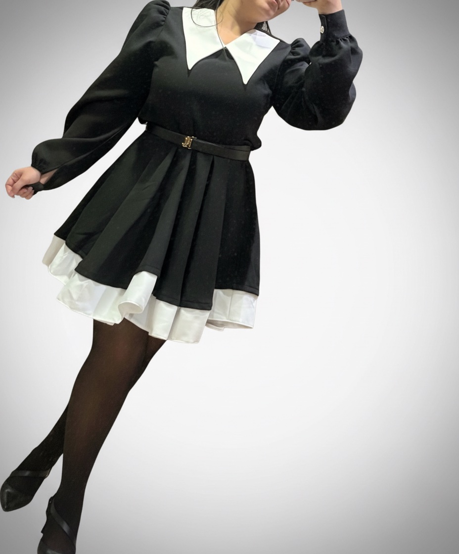 Robe en noir et blanc
