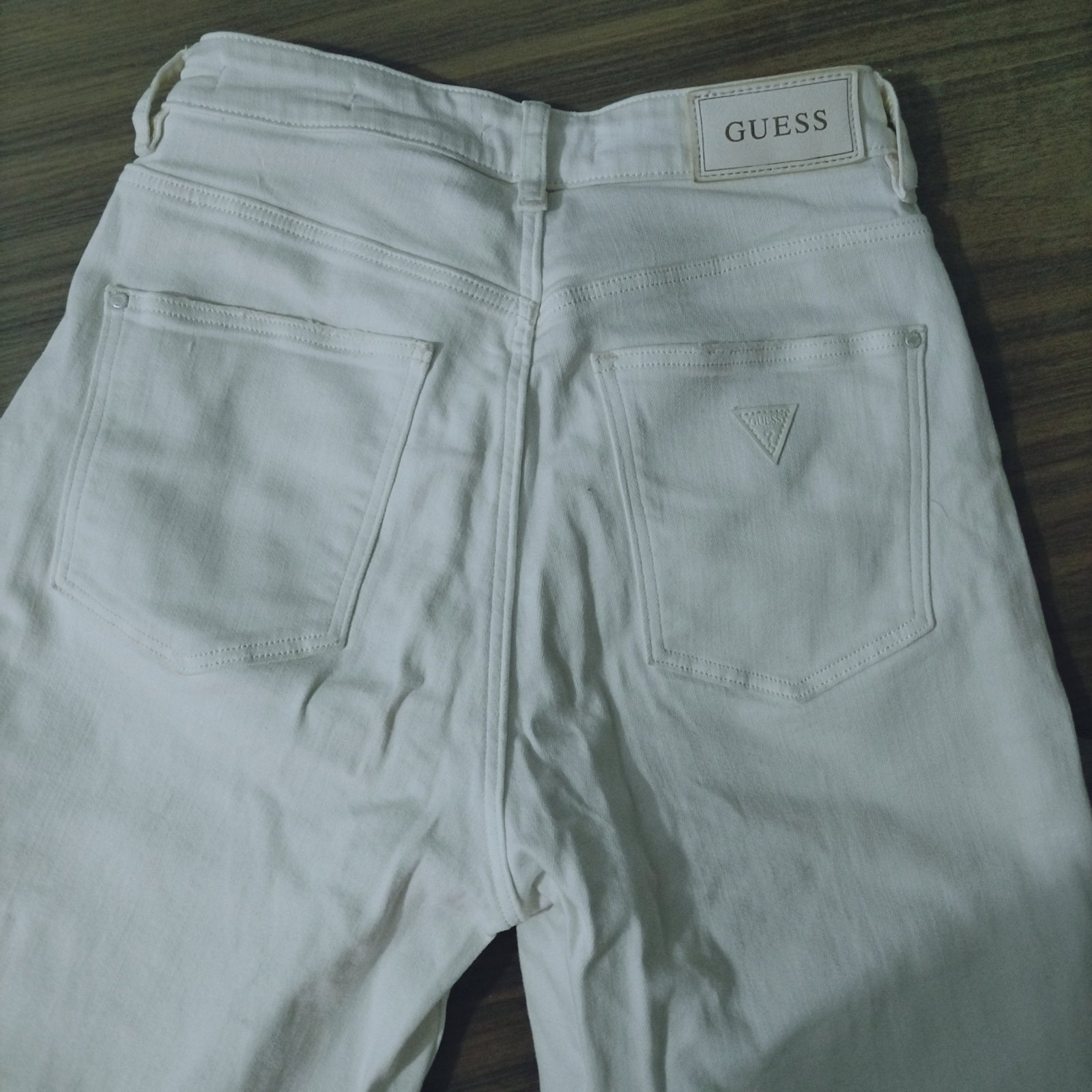 Pantalon denim blanc