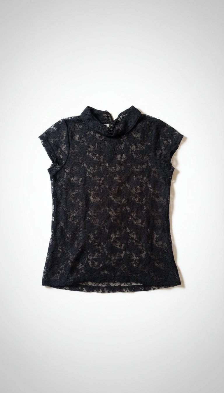 Un pul noir en dentelle 