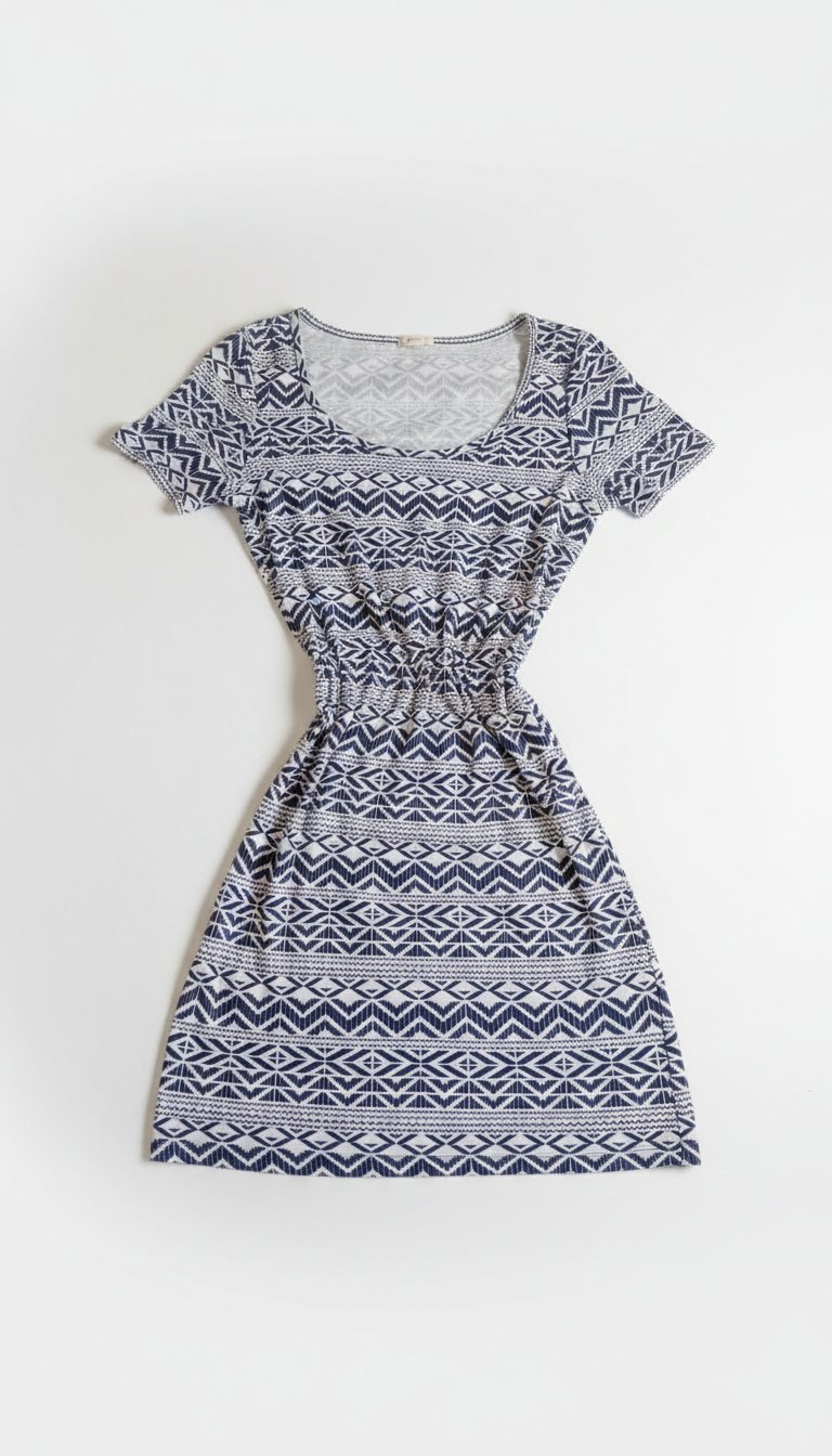 Robe blanc et bleu 