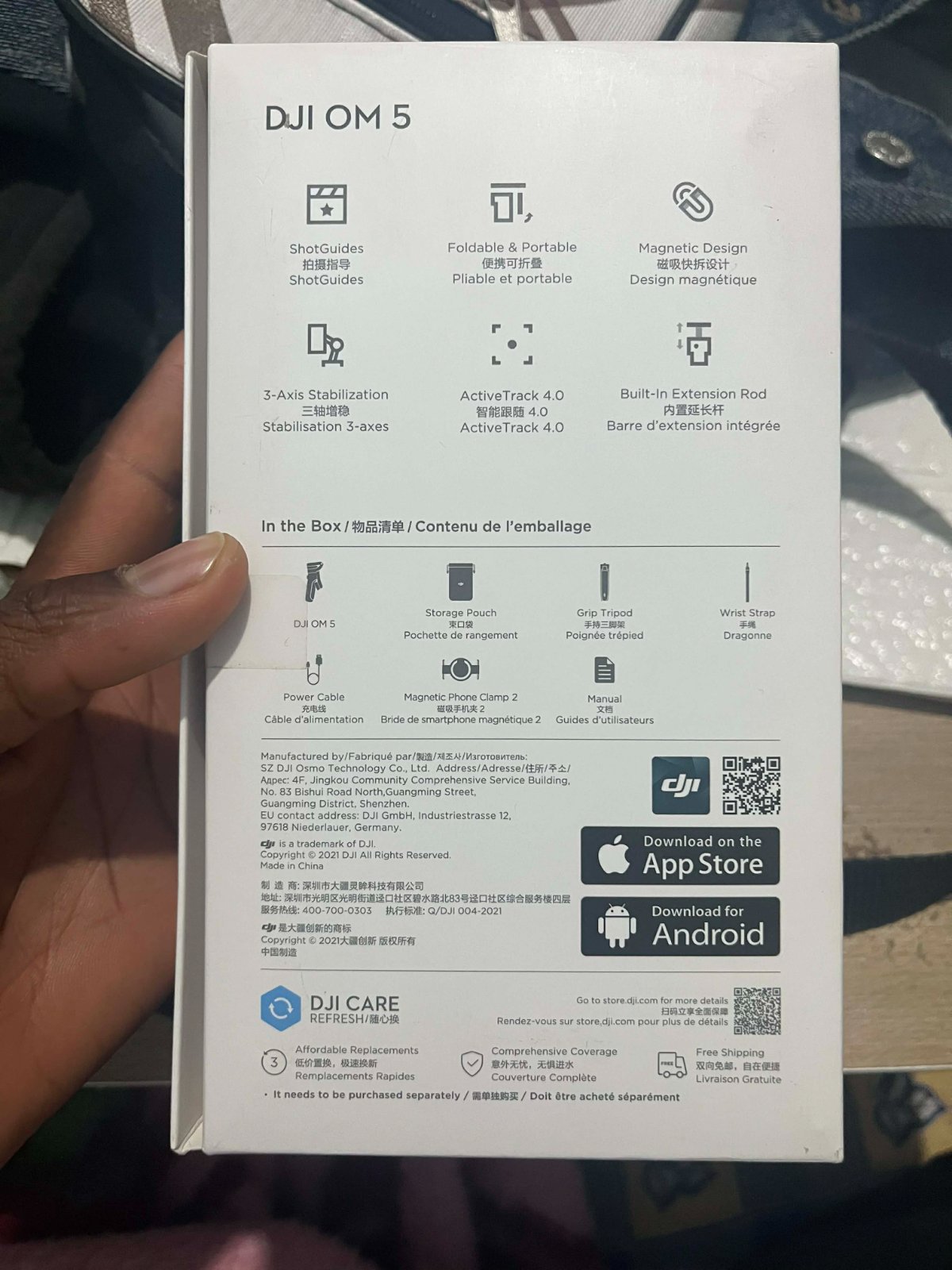 Stabilisateur pour smartphone DJI OM 5 blanc 
