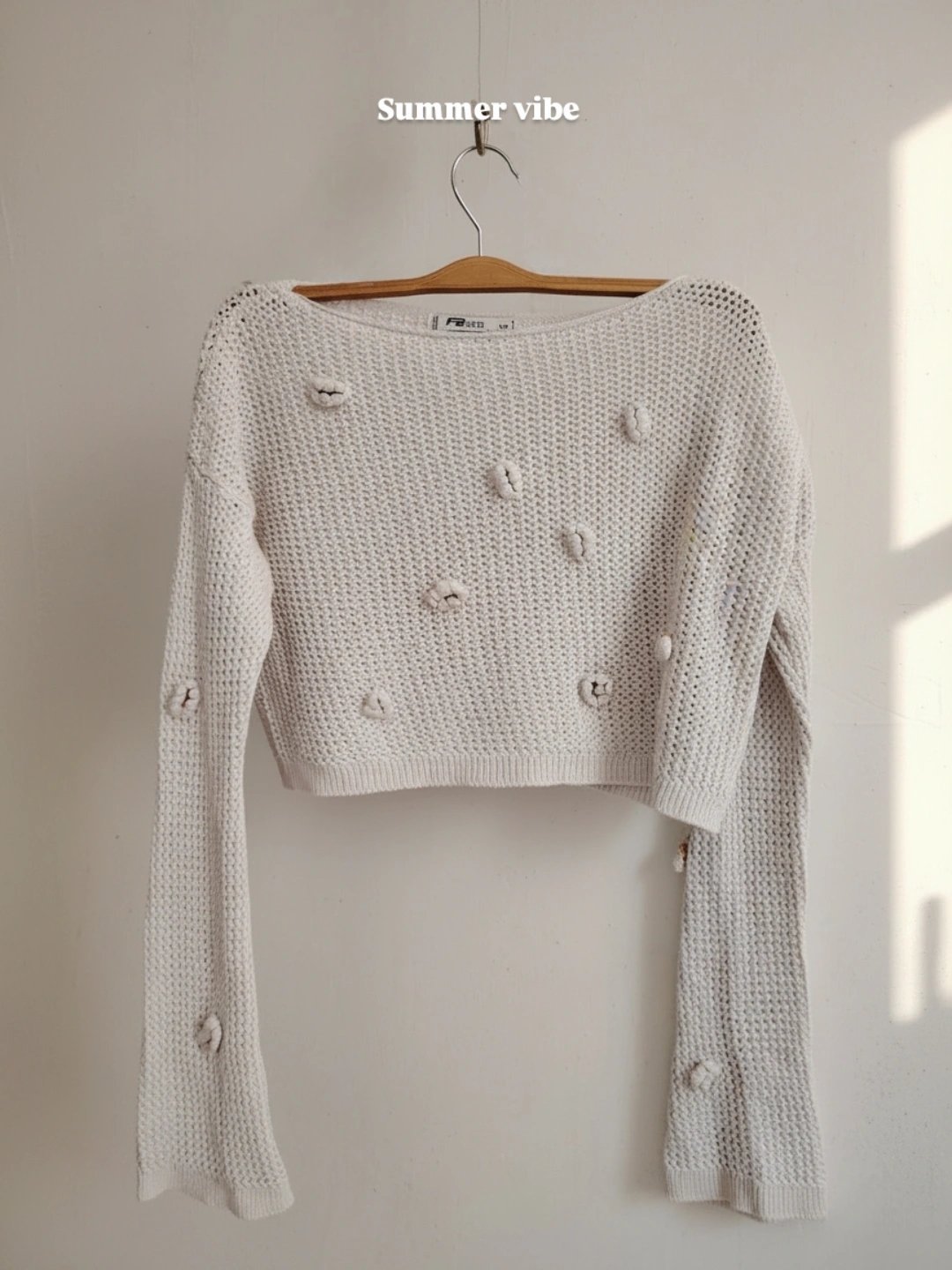 Pull blanche crochet 