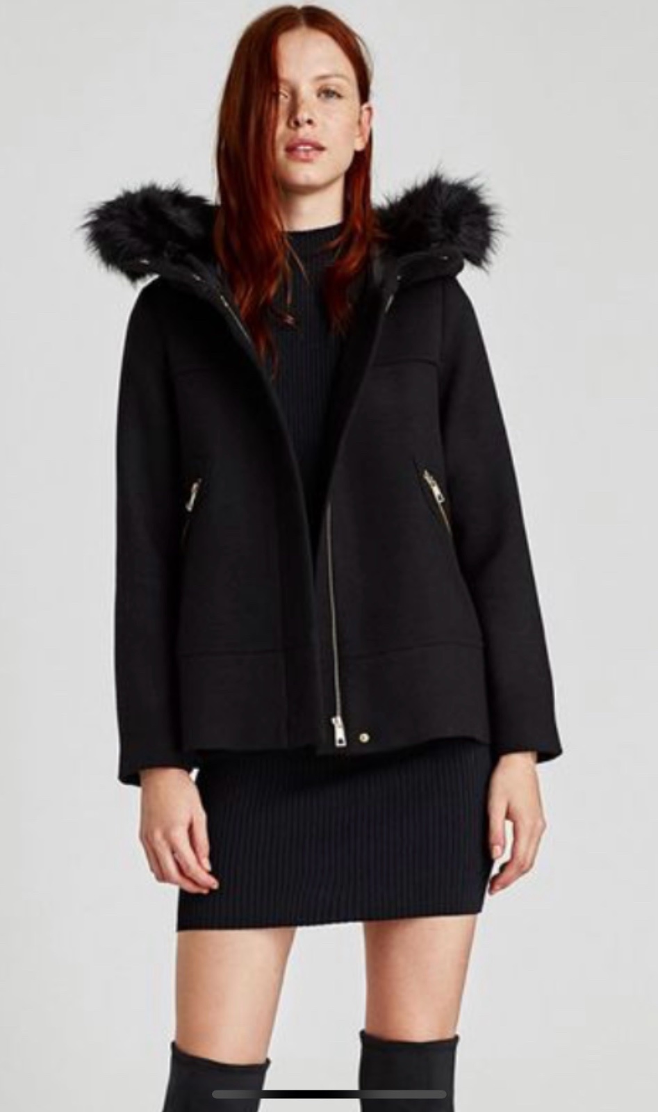 Manteau noir zara taille XL