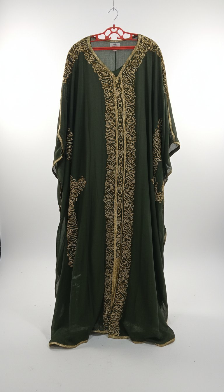 Moncho soirée avec fond de Robe ,couleur vert gazon, la taille 42,44 