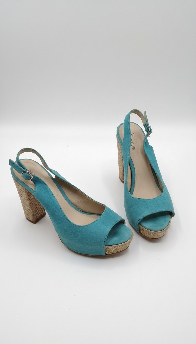 Sandale ciel faux daim, pointure 41,sayafi 