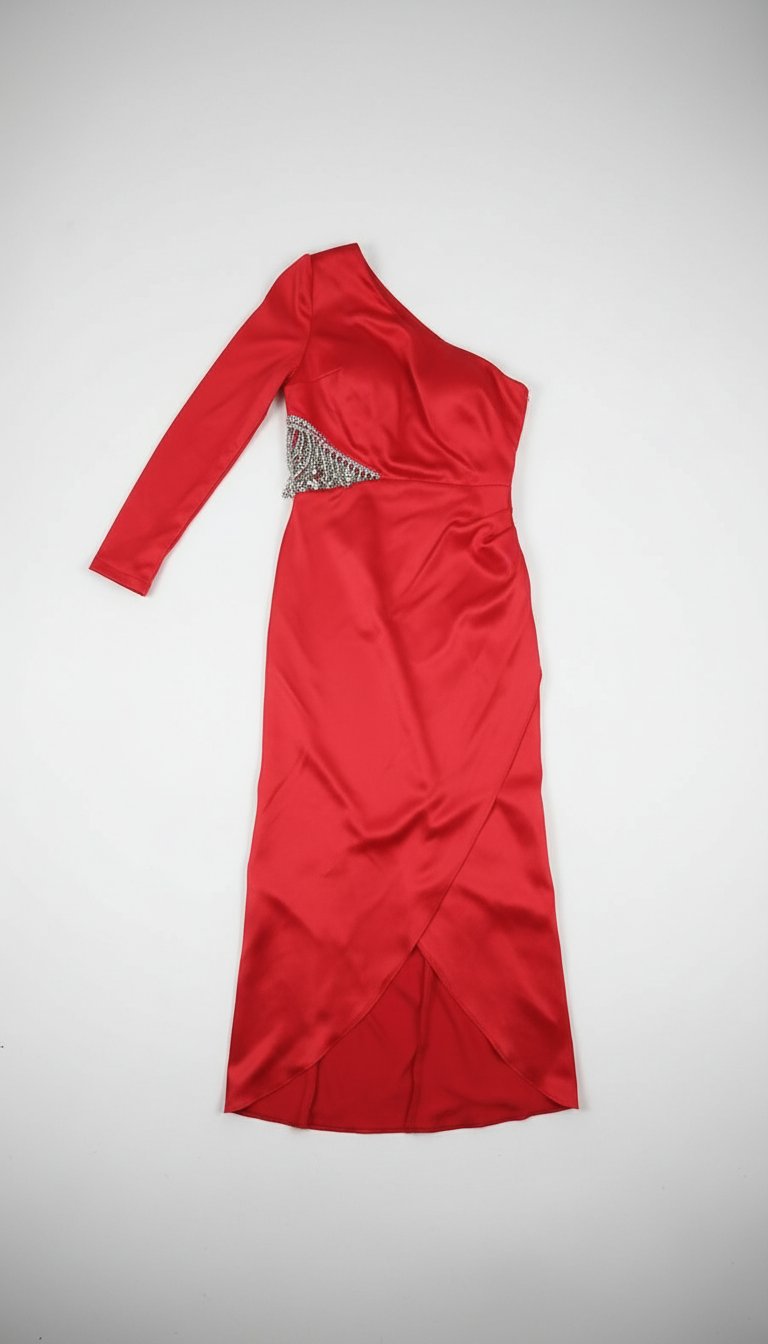 Robe soirée rouge avec des détails magnifiques,la taille 36,38 