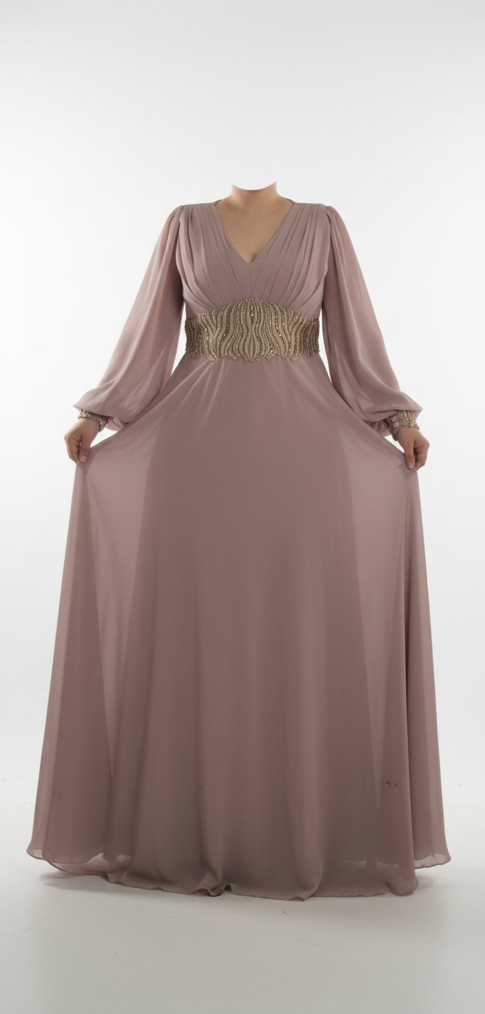 Robe soirée peige foncé, chic ,avec doublure, la taille 40,42 