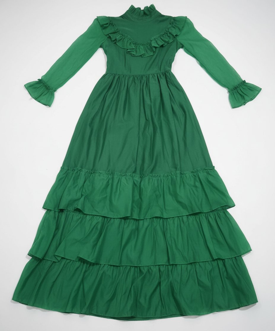Robe sayafi ,ba7ouri,vert rotana,chic avec des détails, tlbes voilée et nn voilée, la taille 36,38 