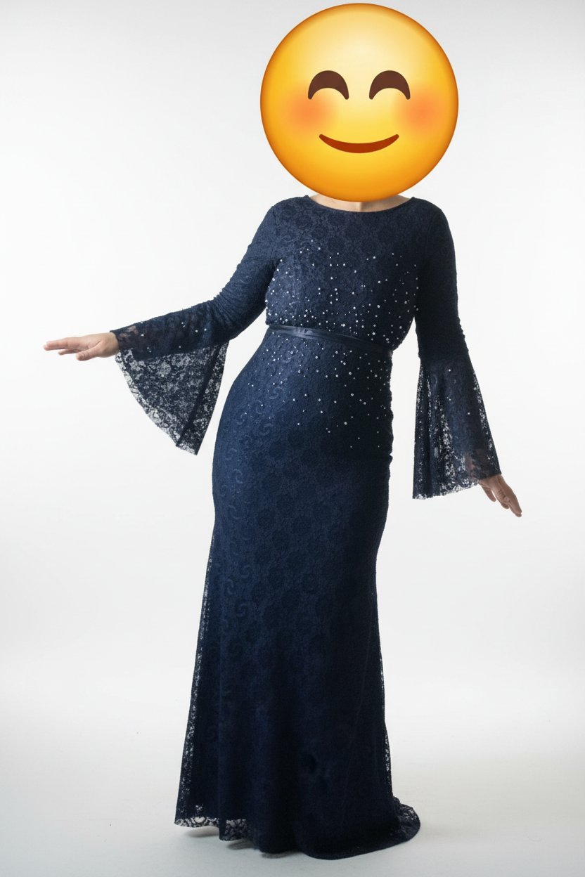 Robe dentelle ,couleur bleu pétrole avec doublure,la taille 38,40 