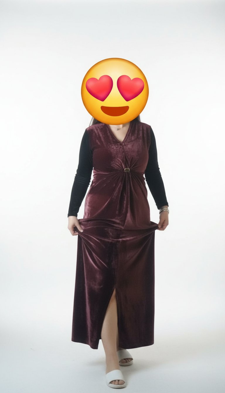 Robe tendance chocolat velour taille 38,40 
