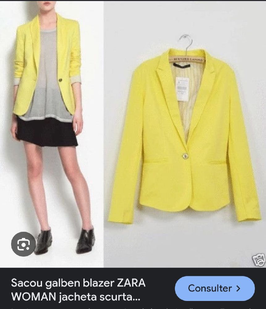 Vest zara, jaune,sans défaut, taille m