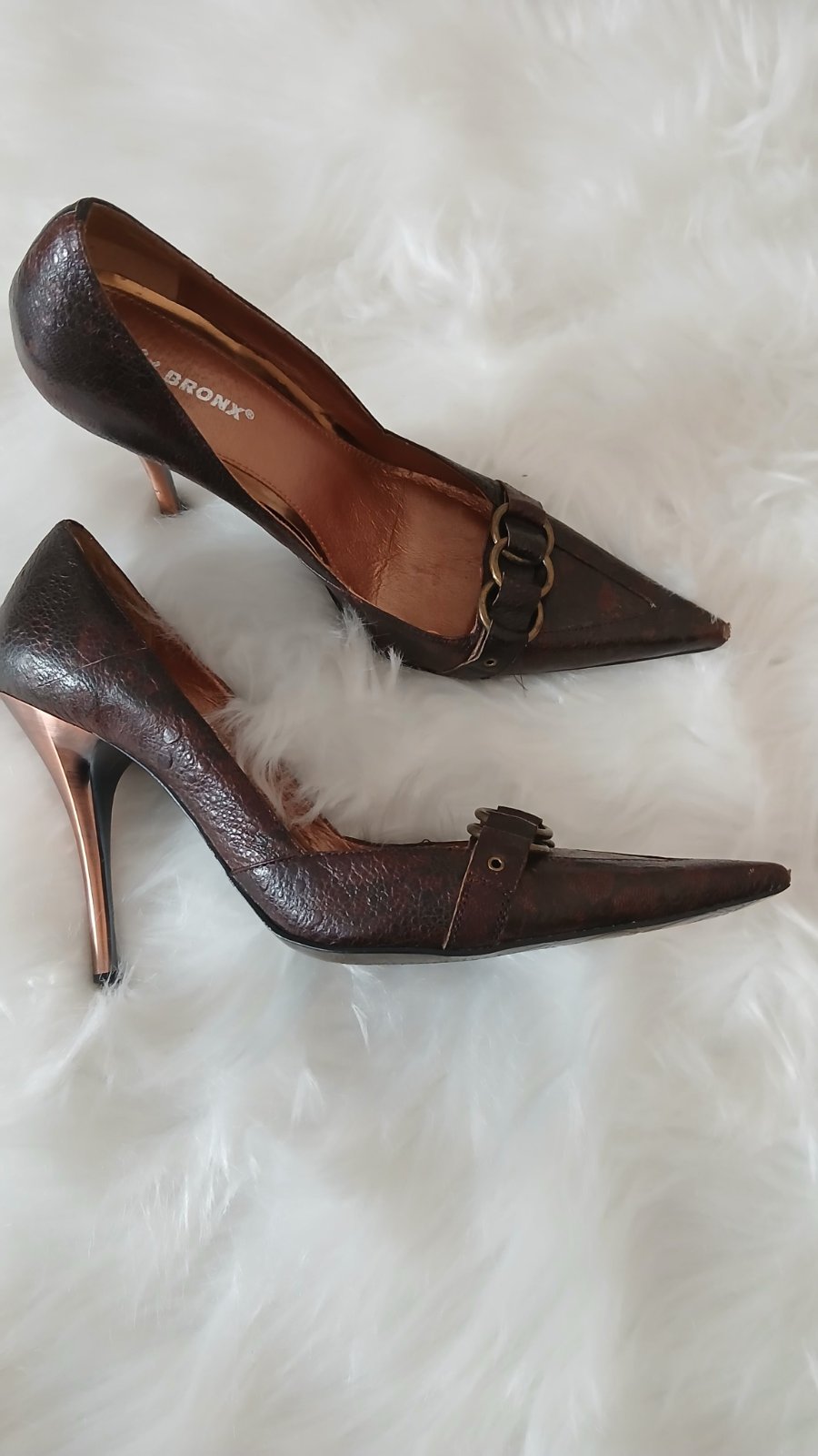 Escarpins chic chocolat, pointure 37.5