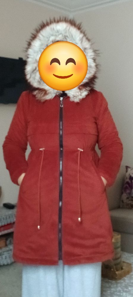 Manteau rouge brik, twil,dafdouf et bon qualité, ylabes m,l,xl