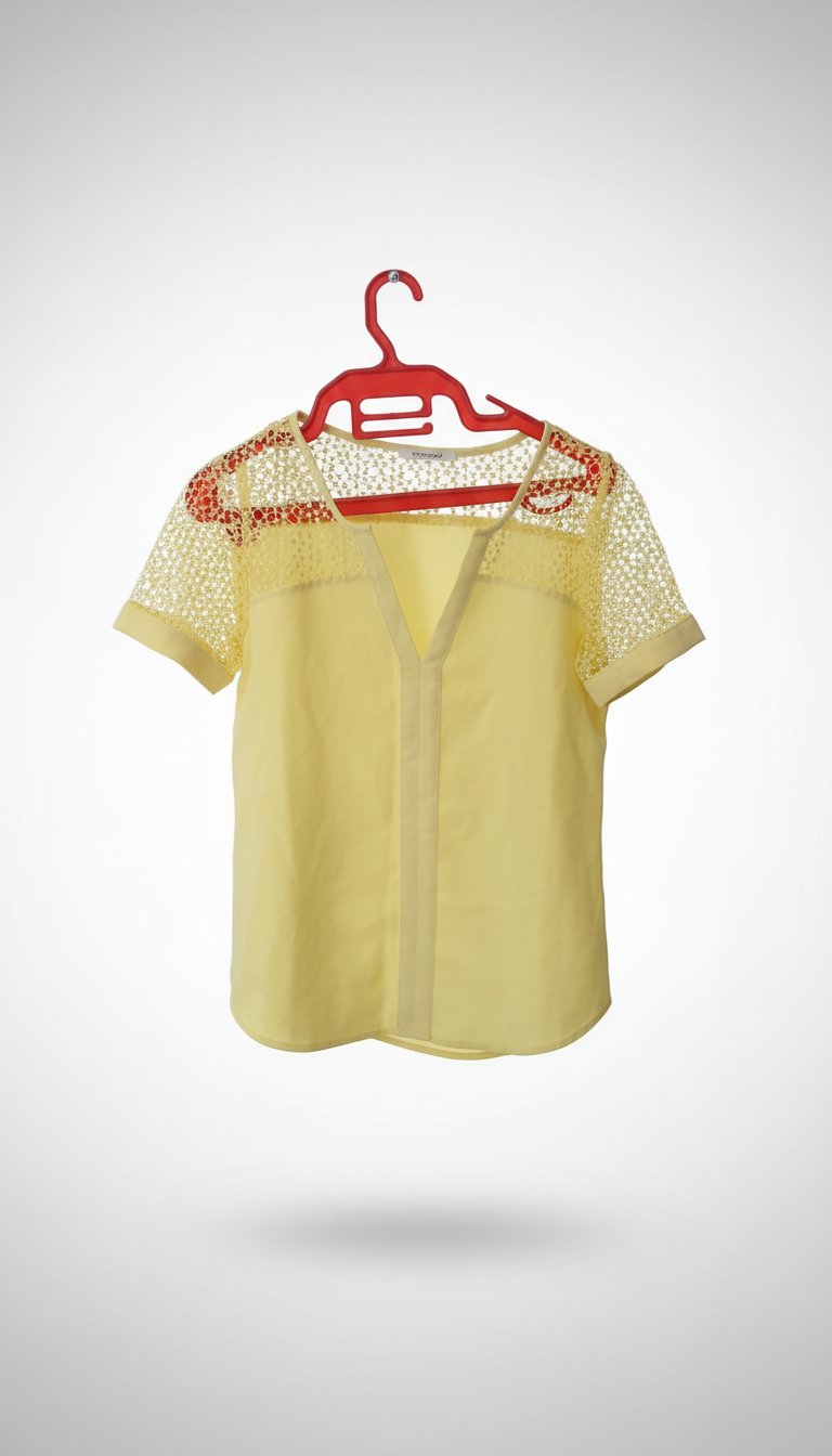 Pull chemise couleur citron,La taille 36,38,de la marque promod