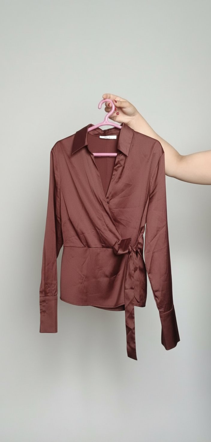 Chemise chic,tendance couleur chocolat 2026,la taille 40,42 