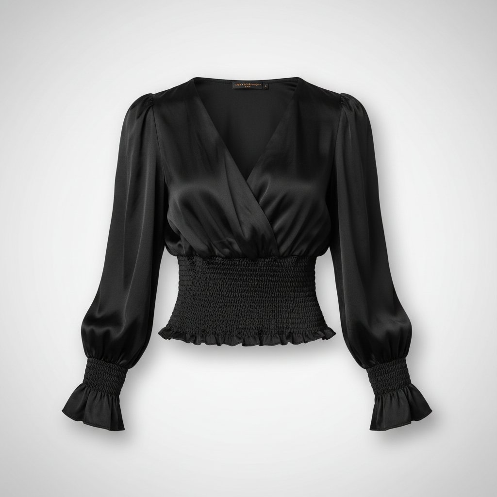 Chemise noir un peu satiné,trop belle,jdida modeste 3al le5er,La taille 36,38 