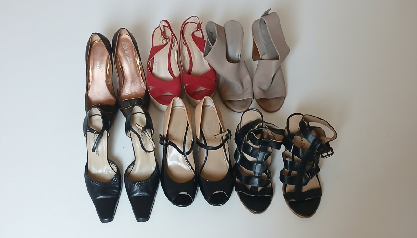 Pack d'été, 6 sandales a bas prix,bon état et bon qualité, sans défaut 